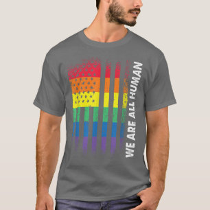Camiseta Amar la bandera estadounidense humana Rainbow Gay 