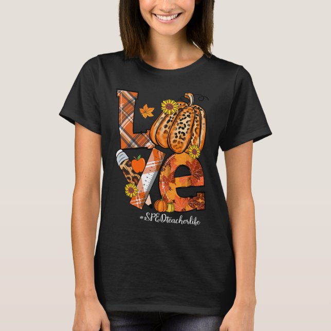 Camiseta Amar la calabaza Leopardo SPED La vida de los prof (Anverso)