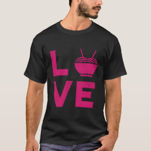 Camiseta Amar la comida asiática vintage con fideos instant