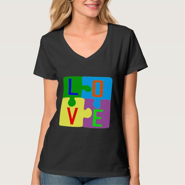 Camiseta Amar la conciencia del autismo (Anverso)