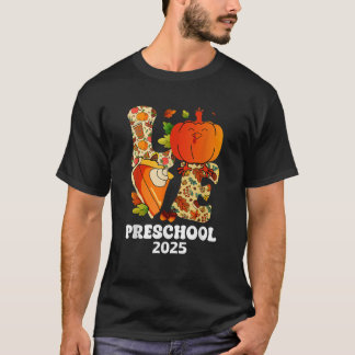 Camiseta Amar la divertida calabaza de Turquía de preescola