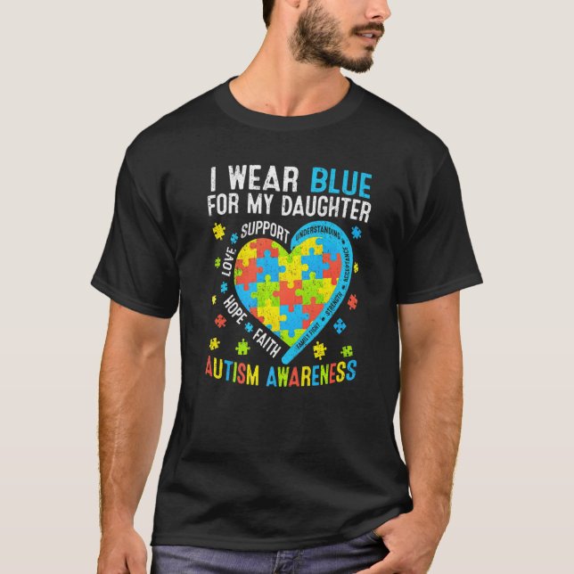 Camiseta Amar La Esperanza Usa Azul Funesto Para Mi Hijo Au (Anverso)
