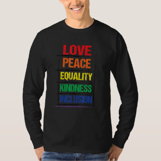 Camiseta Amar la igualdad de género Inclusión del Rainbow L
