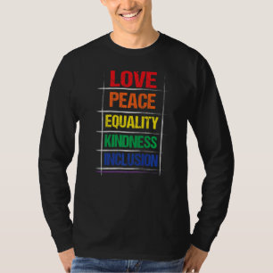 Camiseta Amar la igualdad de género Inclusión del Rainbow L