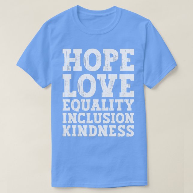Camiseta Amar la igualdad de inclusión de la paz Amabilidad (Diseño del anverso)