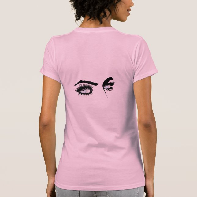 Camiseta Amar la luz azul definido dibujando la mirada feme (Reverso)