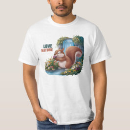 Camiseta Amar la Naturaleza Ardilla Divertida