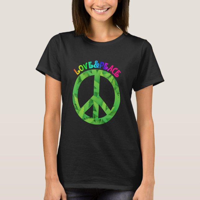 Camiseta Amar la Paz 60's 70 Disfraz Hippie Amar la Paz 1 (Anverso)