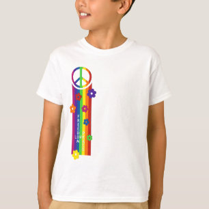 Camiseta AMAR LA PAZ LIBERTAD Tiras Flores