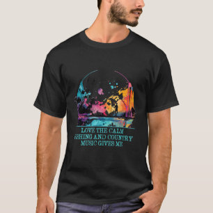 Camiseta Amar la pesca tranquila y los peces de los lagos m