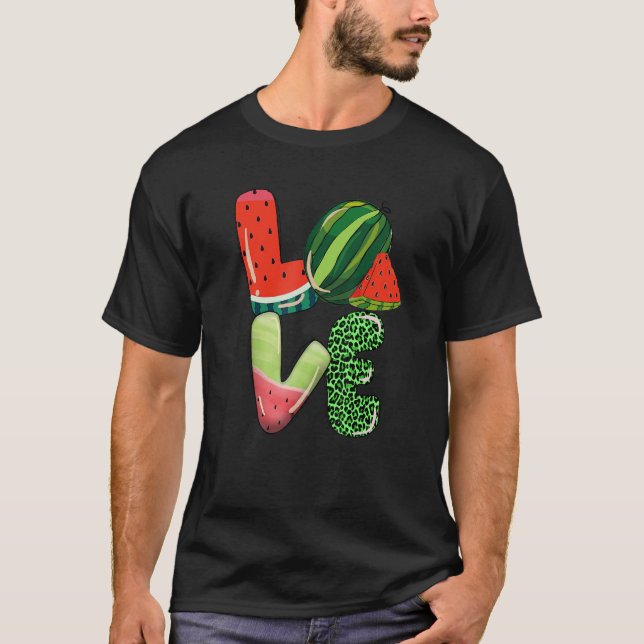 Camiseta Amar la sandía Vibes de verano sandía para hombres (Anverso)