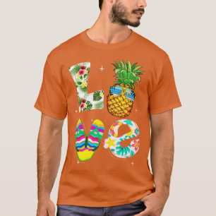 Camiseta Amar la vida de verano piña Tropical Flip Flo