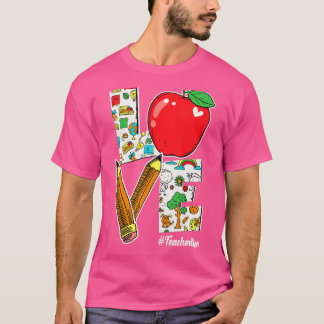 Camiseta Amar la vida del profesor Apple Apreciación Gráfic