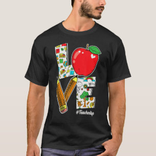 Camiseta Amar la vida del profesor Apple Apreciación Gráfic
