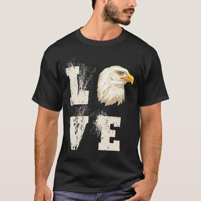 Camiseta Amar las águilas calvo Eagle Bird (Anverso)