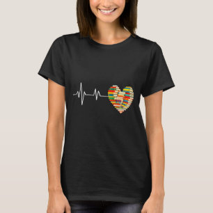Camiseta Amar Libros Latido Corazón Amante De Libros Leyend