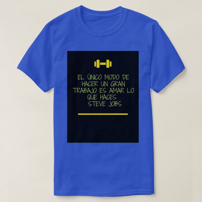Camiseta amar lo que haces (Diseño del anverso)