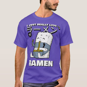 Camiseta Amar los fideos japoneses de Ramen Kawaii Anime 82