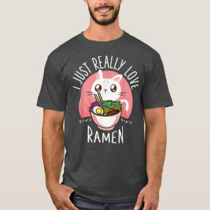 Camiseta Amar los fideos japoneses de Ramen Kawaii Anime Ca