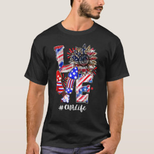 Camiseta Amar Los Fuegos Artificiales Del Leopardo Del Sunf