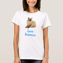 Camiseta Amar los gatos siameses