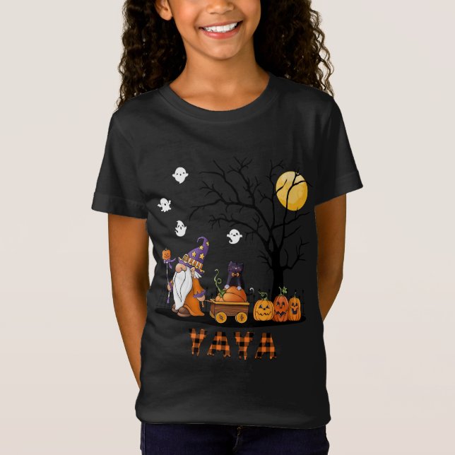 Camiseta Amar los gnomos de calabaza Yaya regalo de hallowe (Anverso)