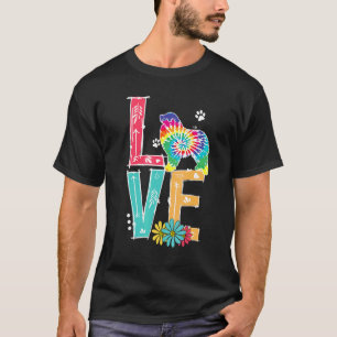 Camiseta Amar los grandes Pirineos Tie Dye Arcoiris Grandes