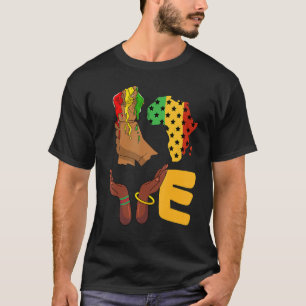Camiseta Amar Mapa de África Melanina Continente Africano A