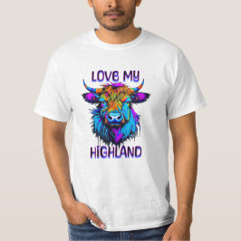 Camiseta Amar mi arte de estilo ciberpunk de vacas de Highl
