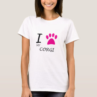 Camiseta Amar mi Corgi Paw