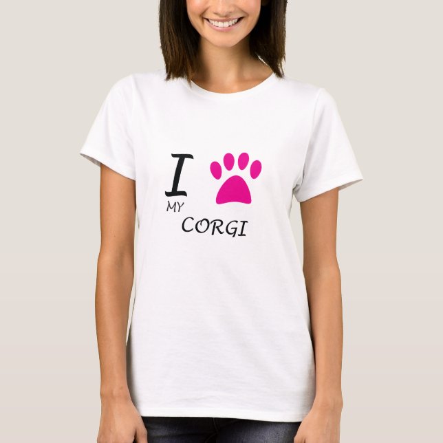 Camiseta Amar mi Corgi Paw (Anverso)