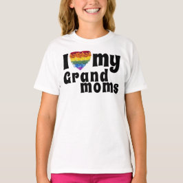 Camiseta Amar mi forma de corazón de las grandes mamás Flor