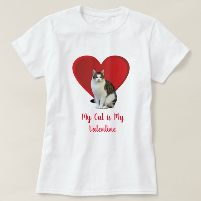 Camiseta Amar mi gato/El día de San Valentín (Diseño del anverso)