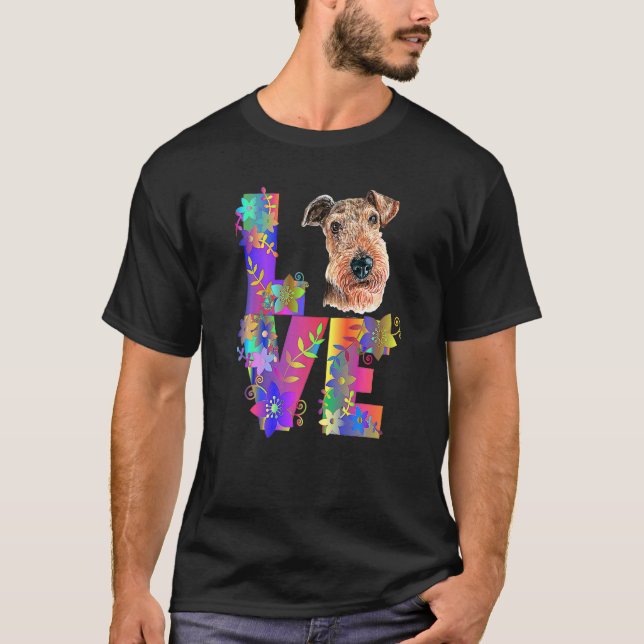 Camiseta Amar mi raza Airedale Terrier Perro (Anverso)