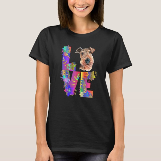 Camiseta Amar mi raza Airedale Terrier Perro (Anverso)