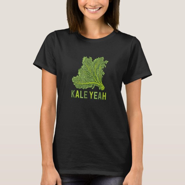 Camiseta Amar Mi Vegan Favorito Esto Es Kale Yeah Veggie T (Anverso)