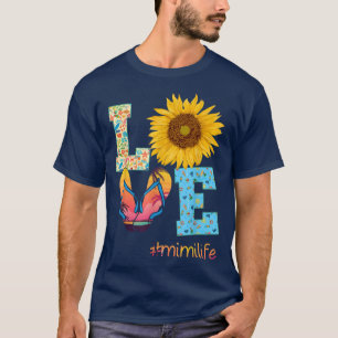 Camiseta AMAR Mimi Life Flip Flops Hippie Sunflower Summer