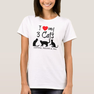 Camiseta Amar mis TRES Gatos