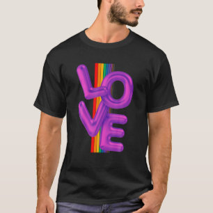Camiseta AMAR Orgullo Mejor Gay Vida LQBTQ RIBBON Arcoiris