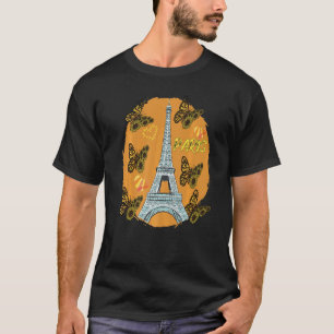 Camiseta Amar París Corazones Torre Eiffel Mariposa Francia