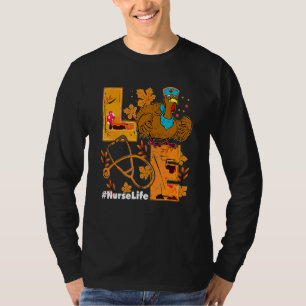 Camiseta Amar Pavo Estetoscopio Enfermera Vida Día de Acció