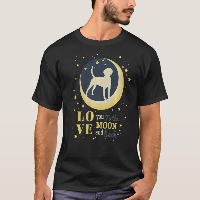 Camiseta Amar Perro Harrier A La Luna (Anverso)