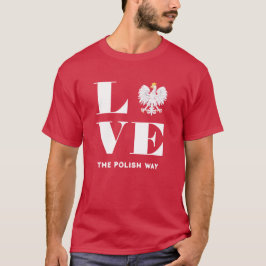 Camiseta Amar Polonia Polska Personalizado de águila blanca