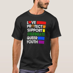 Camiseta Amar Proteger Apoyo Celebrar La Juventud Queer Lgb