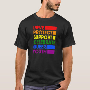 Camiseta Amar Proteger Apoyo Celebrar La Juventud Queer Lgb
