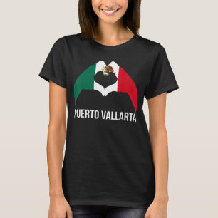 Camiseta Amar Puerto Vallarta México Vacaciones Bandera de 