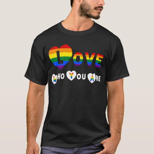 Camiseta Amar quién eres - LGBTQ (Anverso)