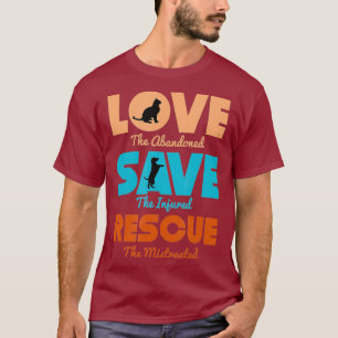 Camiseta Amar Salvar Rescate Perro Gato Animales Apoyo