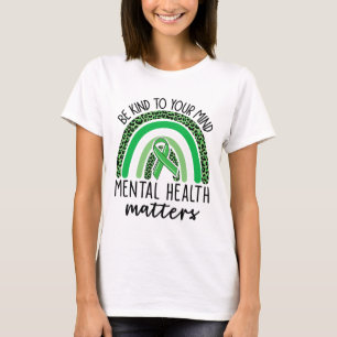 Camiseta Amar Su Mente Leopardo Arcoiris Salud Mental Pr