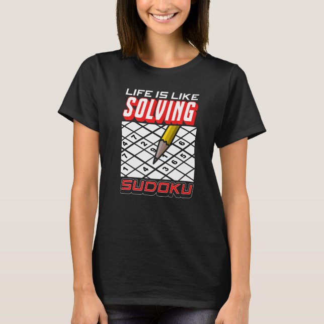 Camiseta Amar Sudoku La Vida Es Como Resolver Sudoku (Anverso)